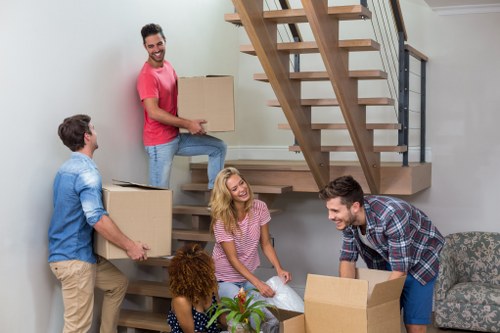 Removal team preparing a moving van for a Uxbridge relocation