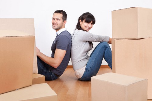 Professional removal van helping with a local office move in Uxbridge